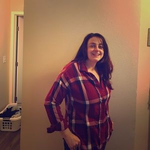 Red flannel long sleeve shirt